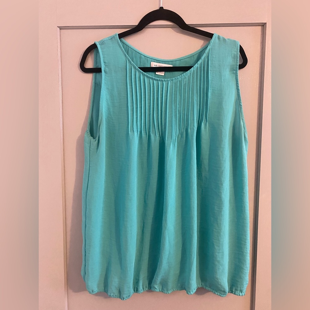 Teal blue tank top. Size XL